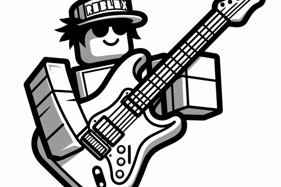 coloring guitar Roblox