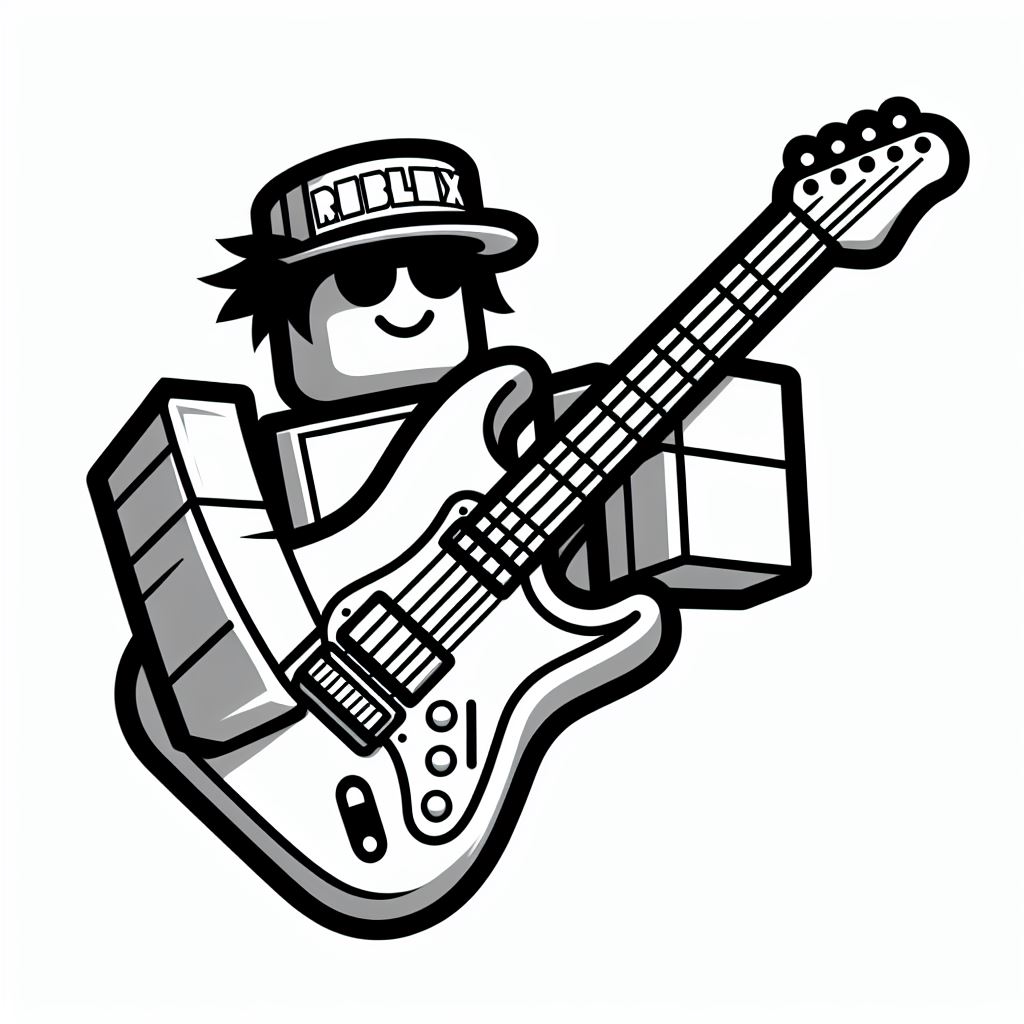 coloring guitar Roblox