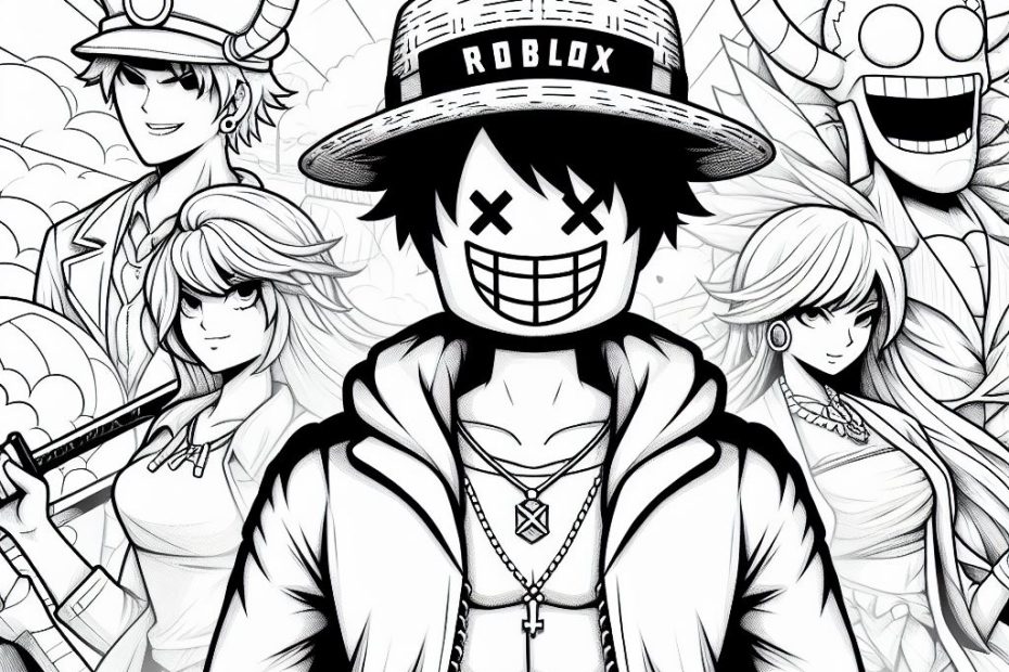 Roblox Luffy coloring