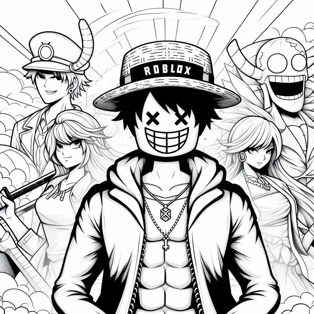 Roblox Luffy coloring
