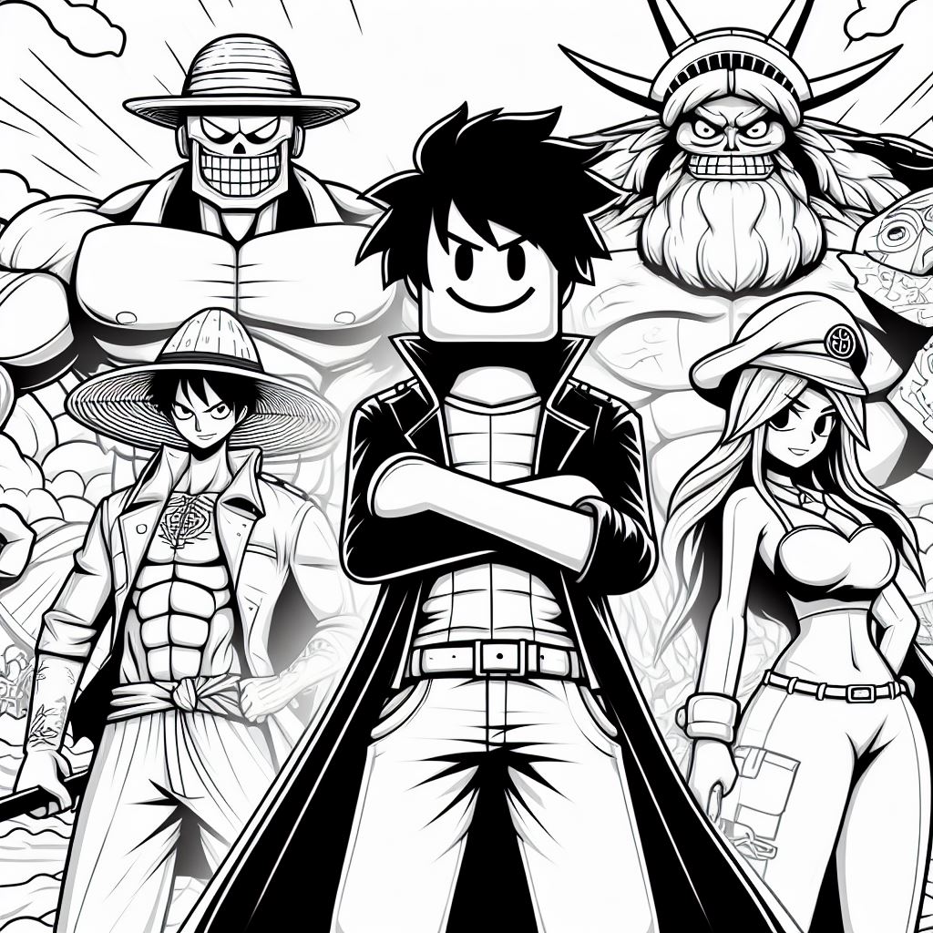 Roblox One Piece coloring